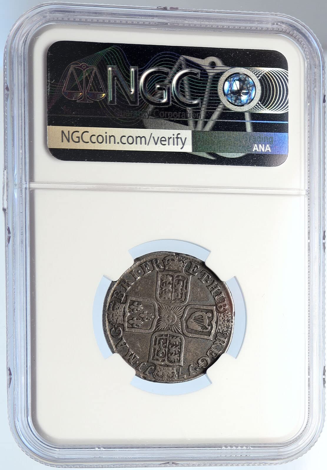 1711 1711 GREAT BRITAIN Queen ANNE Antique English AR Shilling F
